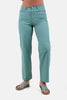 GREEN STRAIGHT LEG GABARDINE PANTS S24137