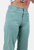 GREEN STRAIGHT LEG GABARDINE PANTS S24137