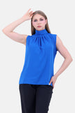 ROYAL HEAVY CHIFFON BLOUSE 100% POLY SLEEVLESS -S24164