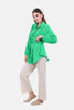 GREEN SHORT BLOUSE WITH BELT S24033