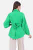 GREEN SHORT BLOUSE WITH BELT S24033