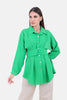 GREEN SHORT BLOUSE WITH BELT S24033