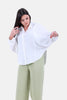 WHITE OVER SIZE Linen BLOUSE- S24193