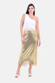 GOLD LONG SKIRT NORMAL FIT-S24208