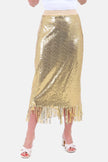 GOLD LONG SKIRT NORMAL FIT-S24208