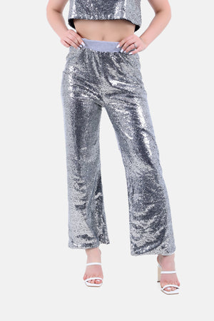 SILVER ELASTIC WAIST PANT NORMAL FIT-S24202