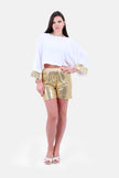 GOLD ELASTIC WAIST SHORT-S24203