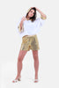 GOLD ELASTIC WAIST SHORT-S24203