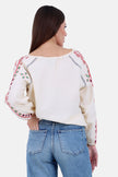 BIEGE Linen EMBROIDERED CHEST BLOUSE S24138