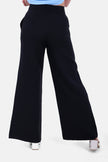 BLACK POLY LYCRA CLASSIC PANTS WIDE LEG S24025