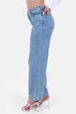 BLUE DENIM JEANS WIDE LEG S24002