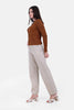 BEIGE STRAIGHT LEG GABARDINE PANTS S24137