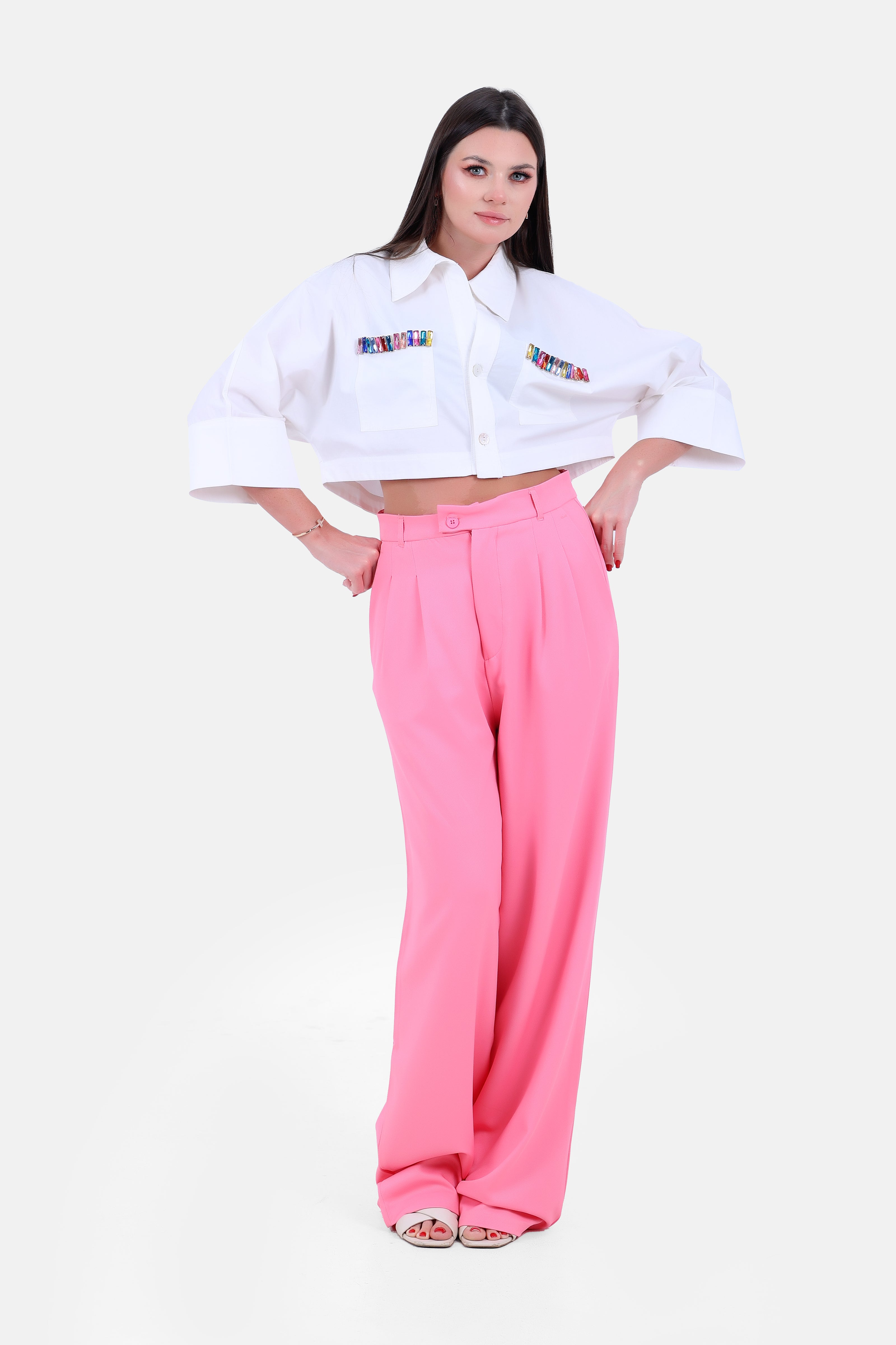 PINK BARBIE TWILL PANTS -S24219