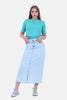 LIGHT BLUE JEANS SKIRT CUT & SAW S24094