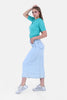 LIGHT BLUE JEANS SKIRT CUT & SAW S24094