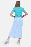 LIGHT BLUE JEANS SKIRT CUT & SAW S24094