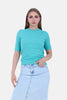 Turquoise REB SHORT T-SHIRT CREW NECK LONG SLEEVES S24103