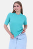 Turquoise REB SHORT T-SHIRT CREW NECK LONG SLEEVES S24103