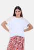 White RIB SHORT SLEEVE T-SHIRT S24129