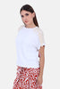 White RIB SHORT SLEEVE T-SHIRT S24129