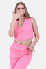 FUSHIA BARBIE TWILL SHORT VEST WITH 2 POCKETS S24067