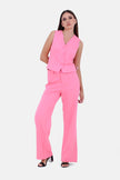 PINK BARBIE TWILL SHORT VEST WITH 6 BUTTONS-S24222