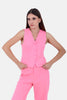 PINK BARBIE TWILL SHORT VEST WITH 6 BUTTONS-S24222