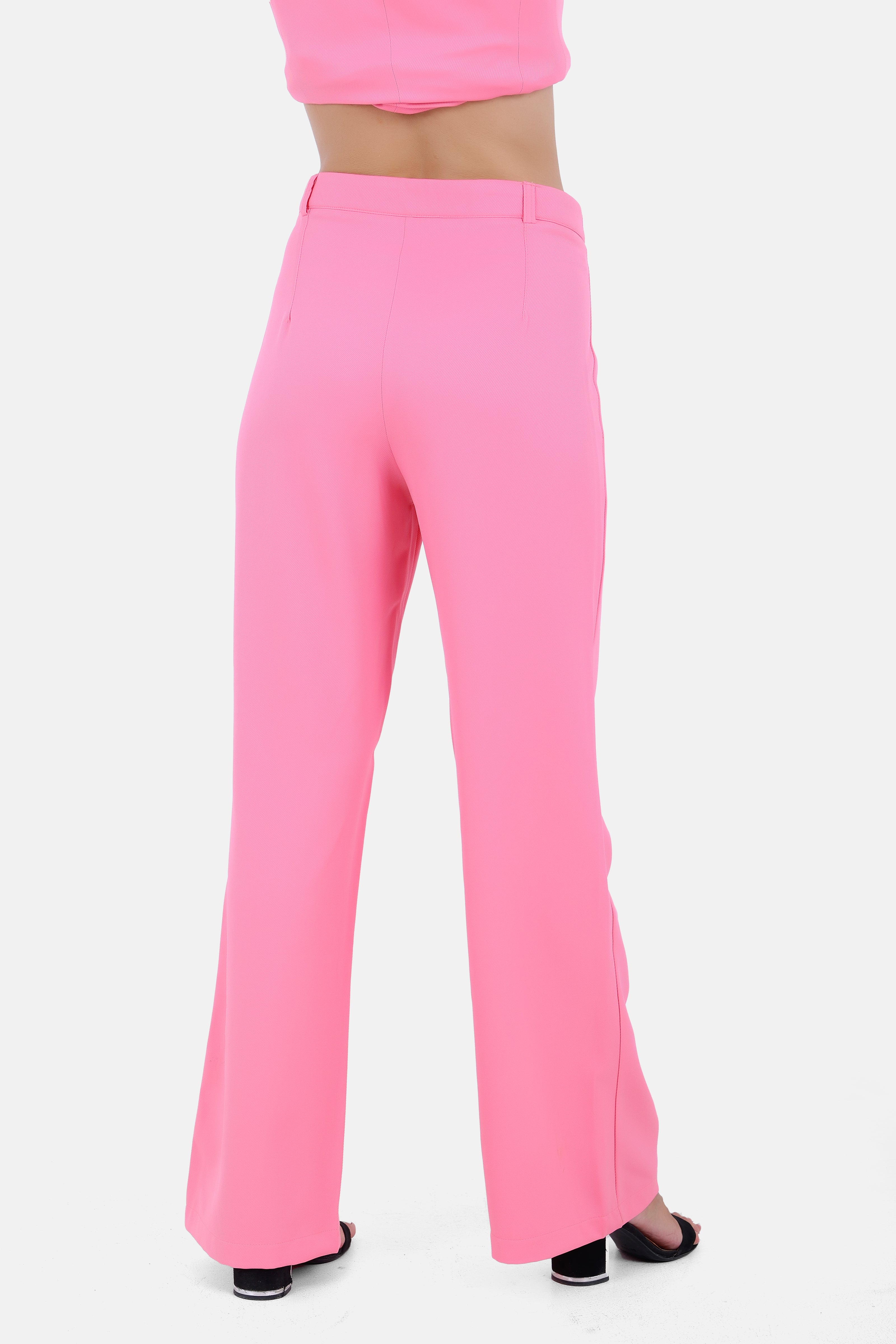 FUSHIA BARBIE TWILL MOM FIT PANTS S24086