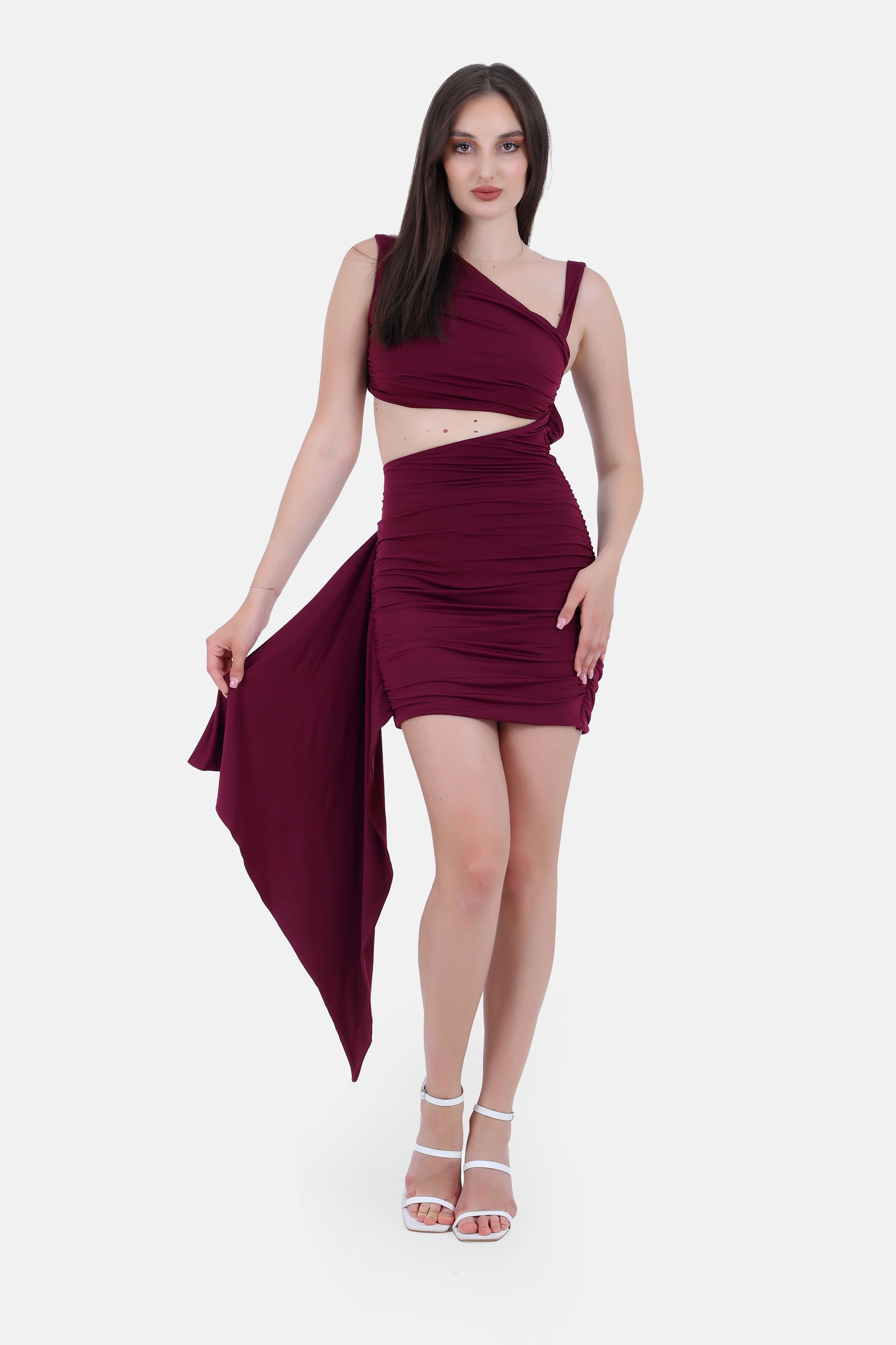 BURGANDY CHARM Dress S24190