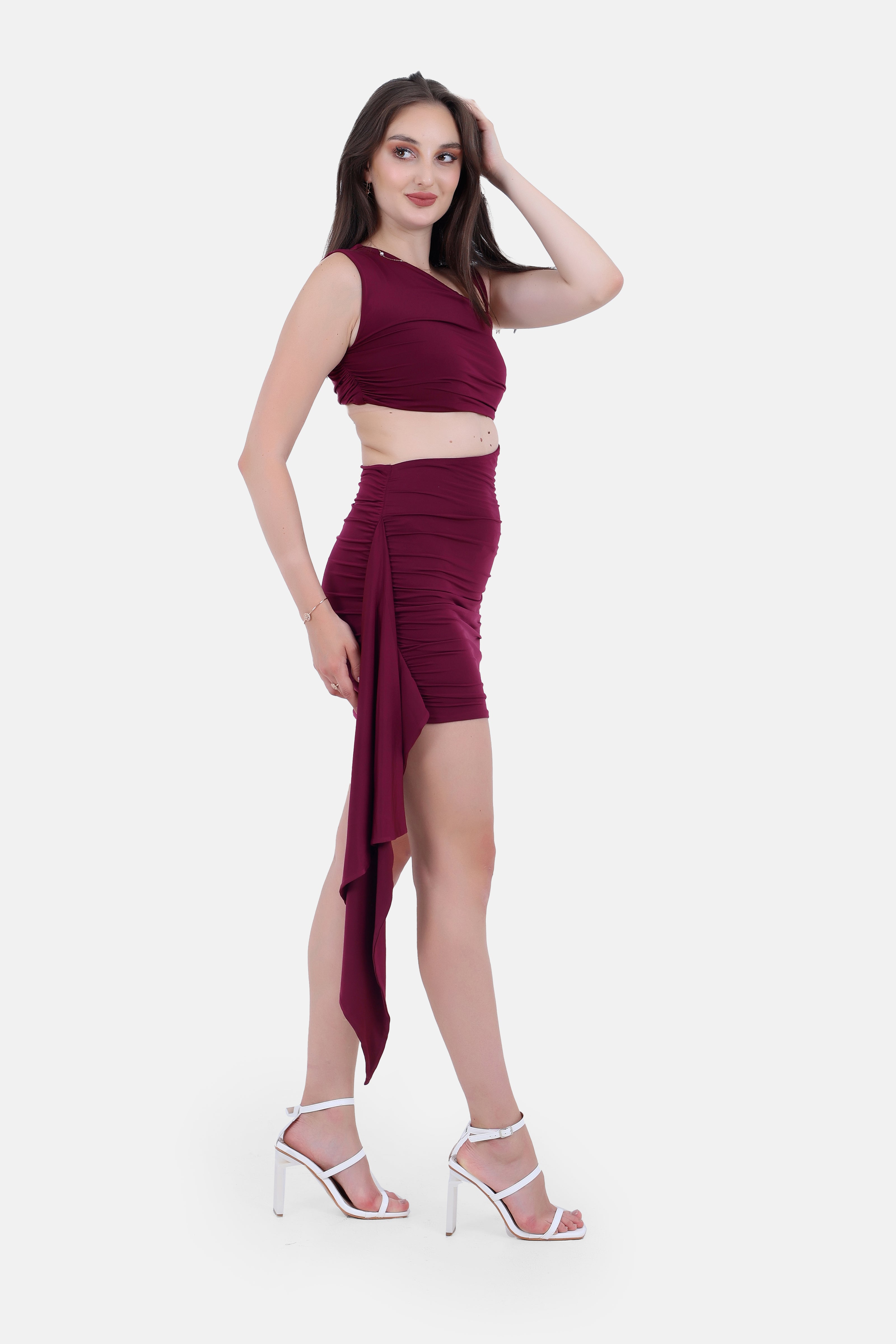 BURGANDY CHARM Dress S24190