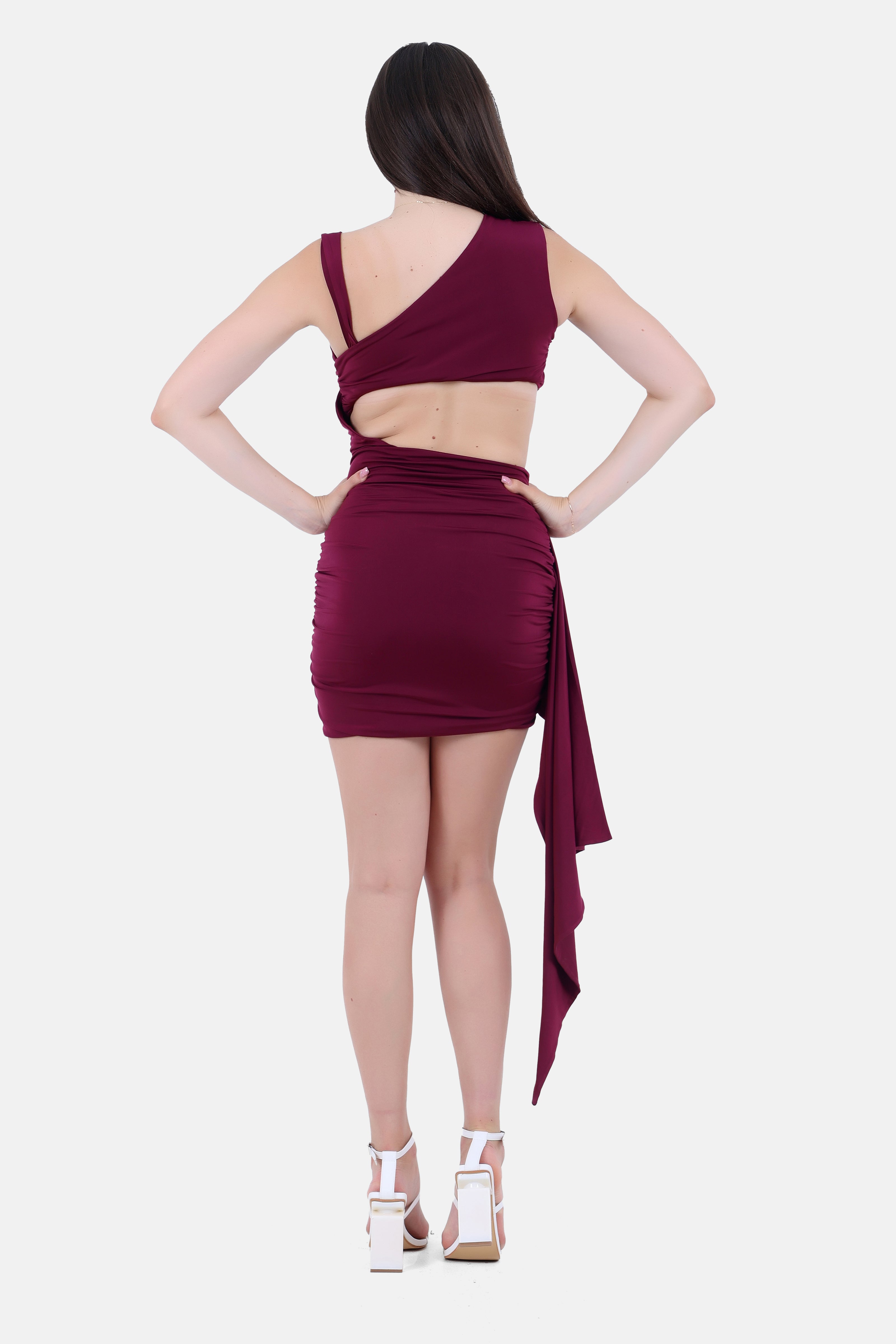 BURGANDY CHARM Dress S24190