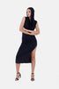 BLACK Hoodie Dress S24157