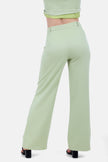 GREEN BARBIE TWILL MOM FIT PANTS S24086