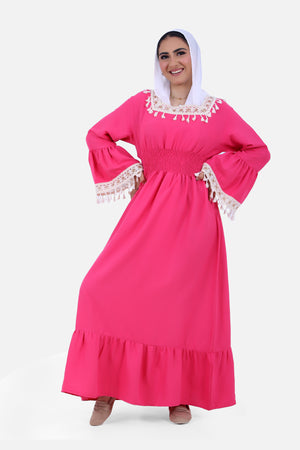 Fuchsia modesty dress -s24216