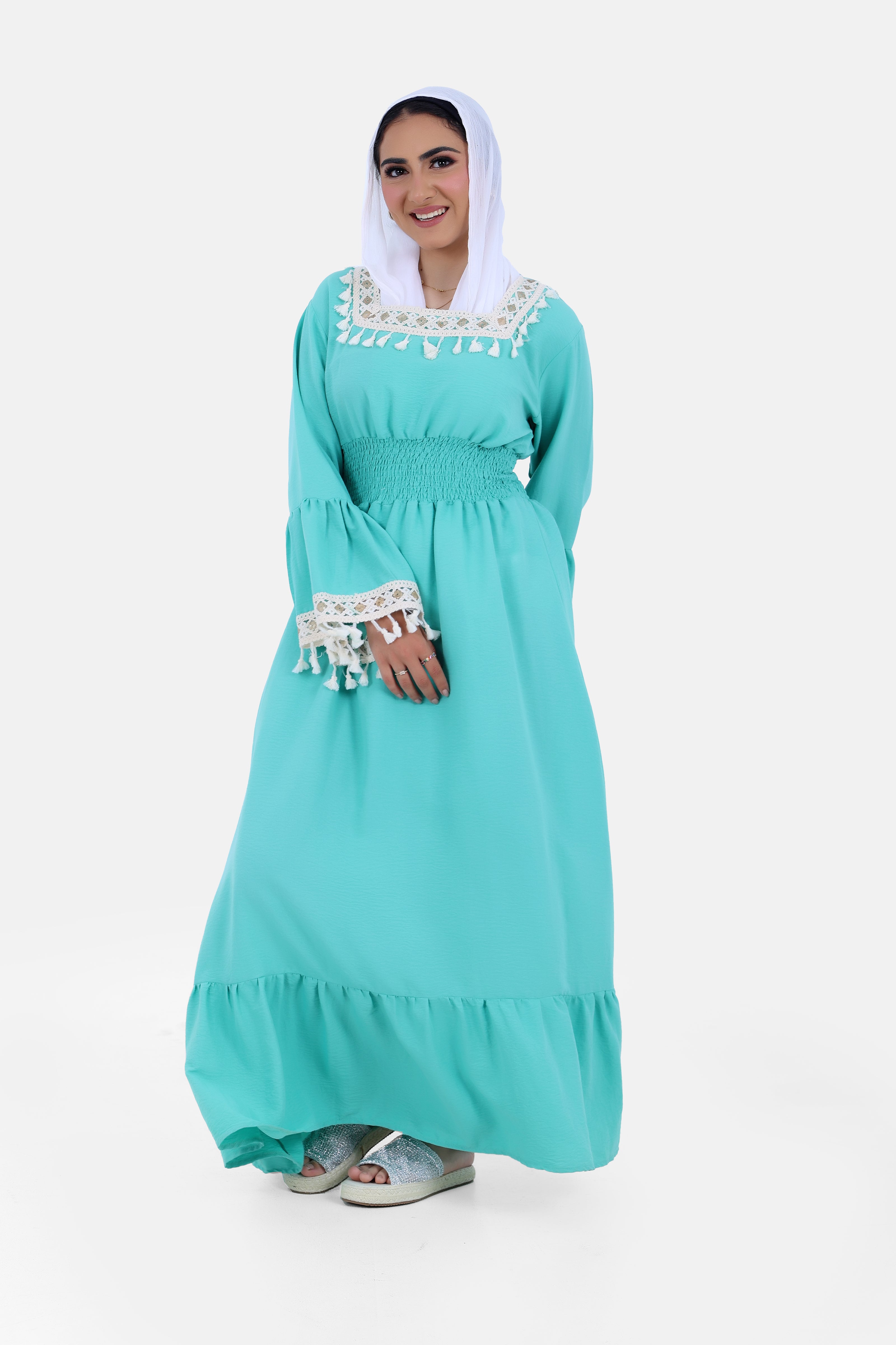 Turquoise MODESTY Dress -S24216