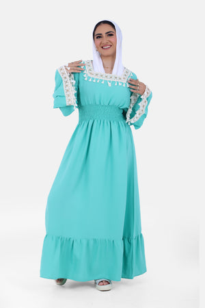 Turquoise Modesty Dress -S24216