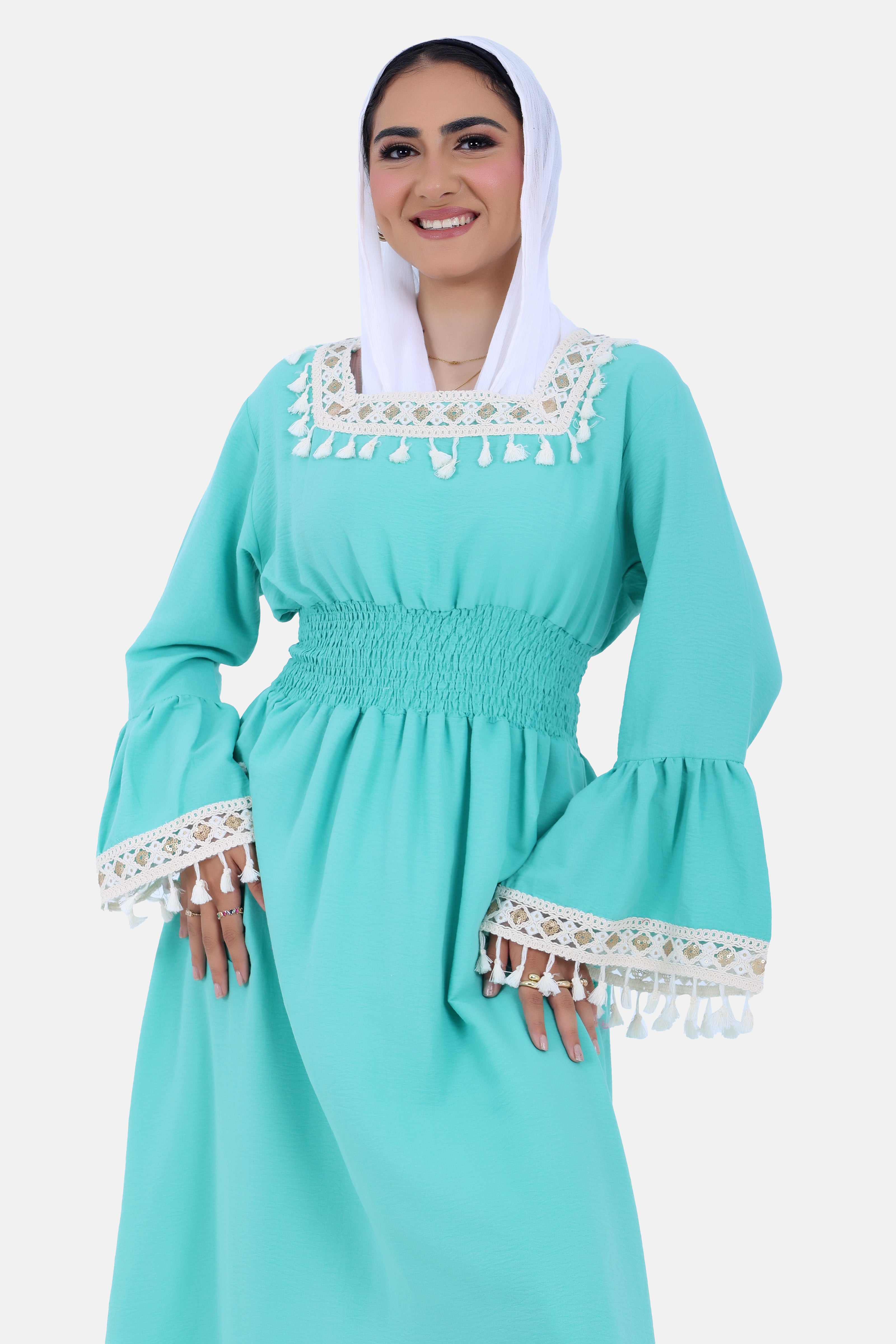 Turquoise MODESTY Dress -S24216