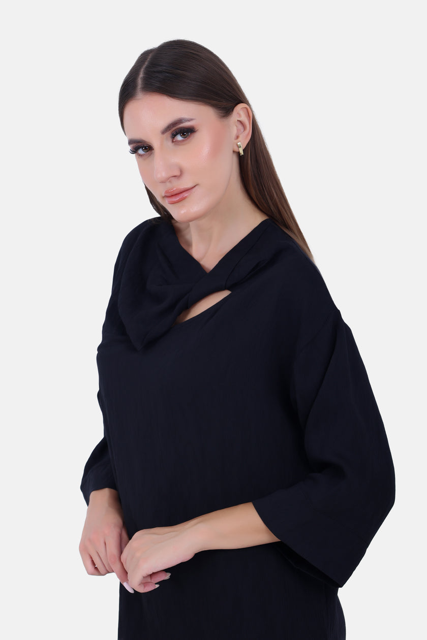 Black yoru coastal dress s24083