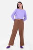 BROWN BARBIE TWILL SHORT PANT CHINO POCKET S24099