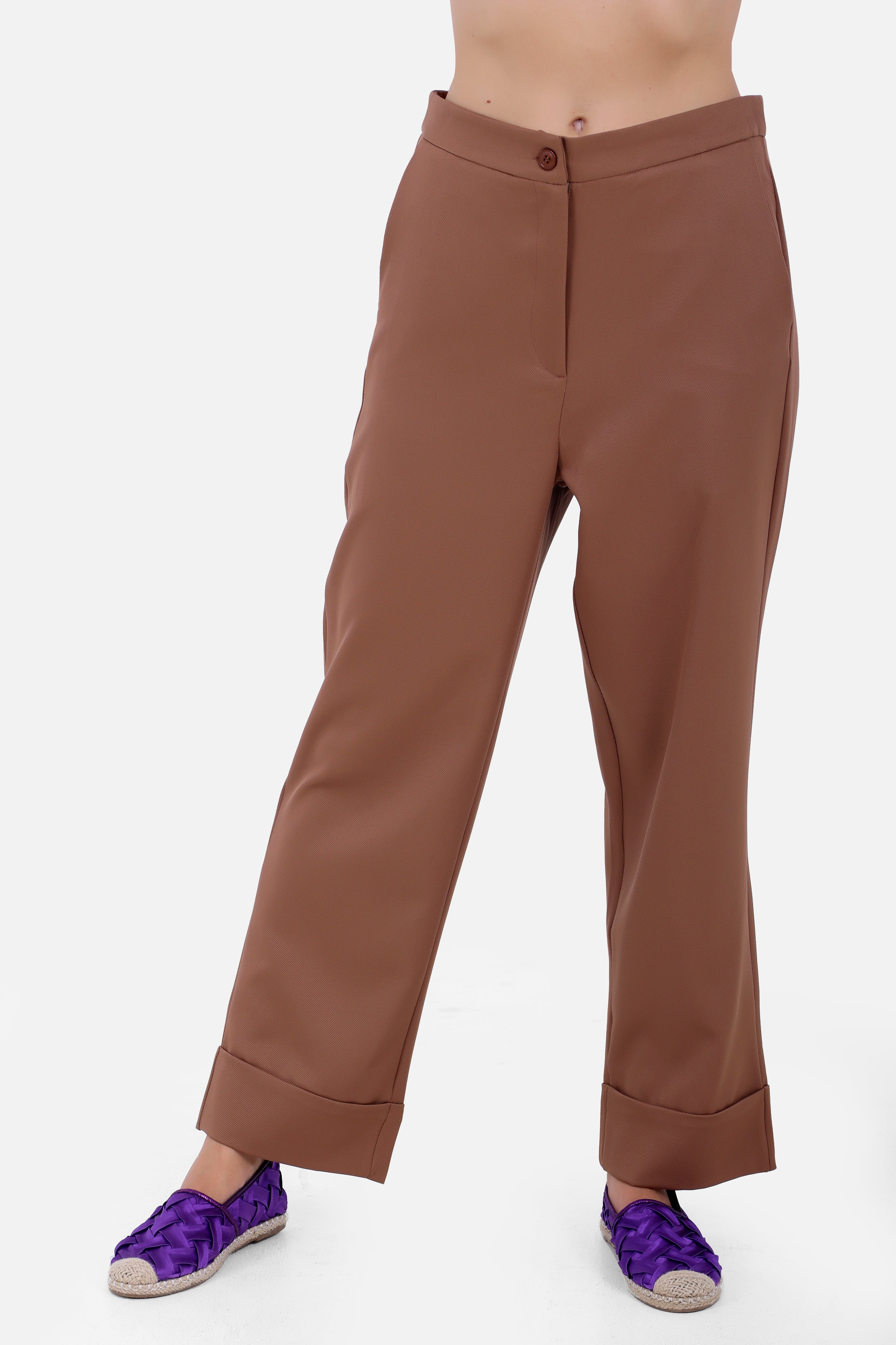 BROWN BARBIE TWILL SHORT PANT CHINO POCKET S24099