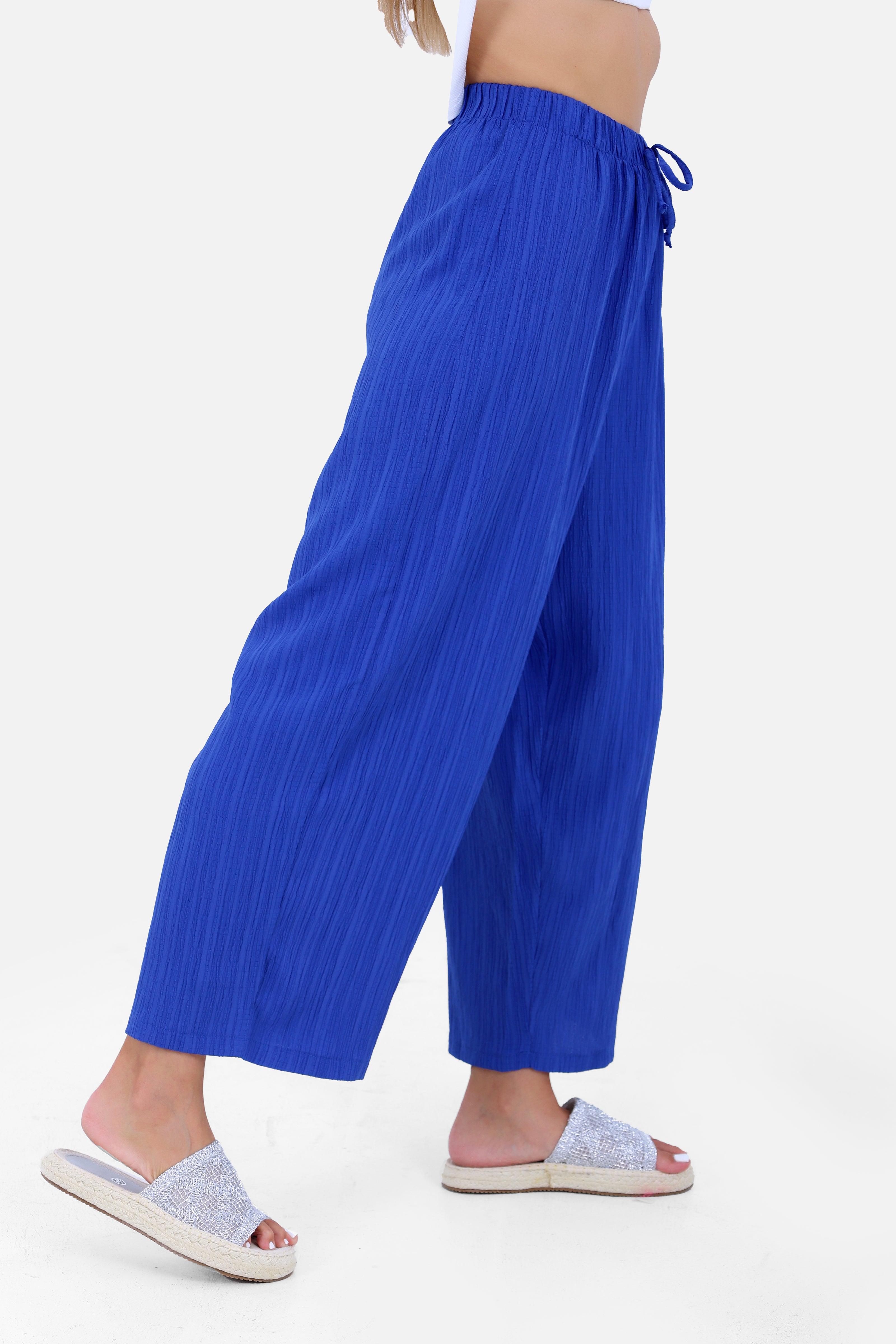 BLUE CRASH ELASTIC WAIST PANTS S24053