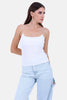 WHITE COTTON SHORT TANK TOP-S24188