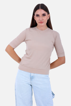 Beige reb t-shirt s24103