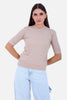 BEIGE REB SHORT T-SHIRT CREW NECK LONG SLEEVES S24103