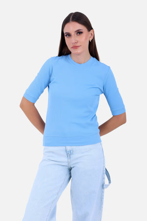 Blue rib t-shirt s24103