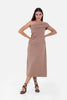 BEIGE Shoulder Gown Dress  S24156