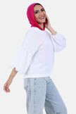 White Linen SHORT BLOUSE S24058