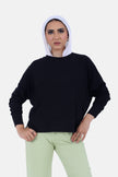 BLACK REB CREW NECK KNITTING BLOUSE S24WCABL-154