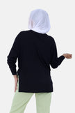 BLACK REB CREW NECK KNITTING BLOUSE S24WCABL-154