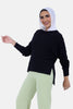 BLACK REB CREW NECK KNITTING BLOUSE S24WCABL-154